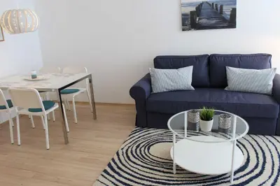 Ein Sitzbereich in der Unterkunft STR123f Ferienwohnung Braun
