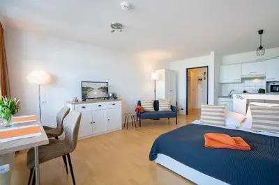 Küche/Küchenzeile in der Unterkunft STR123k Ferienwohnung Kajüte 13