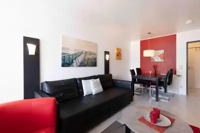 Ein Sitzbereich in der Unterkunft STR123L Ferienwohnung Sarah
