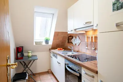 Küche/Küchenzeile in der Unterkunft STR47a Ferienwohnung Heitmann