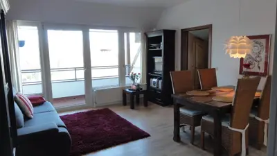 Ein Sitzbereich in der Unterkunft STR74b Ferienwohnung Sevimli