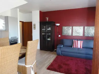 Ein Sitzbereich in der Unterkunft STR74b Ferienwohnung Sevimli