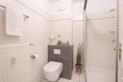 Ein Badezimmer in der Unterkunft Haus Pegasus Küstenliebe