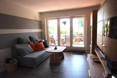 Ein Sitzbereich in der Unterkunft Landhaus am See - mit Terrasse - a73200