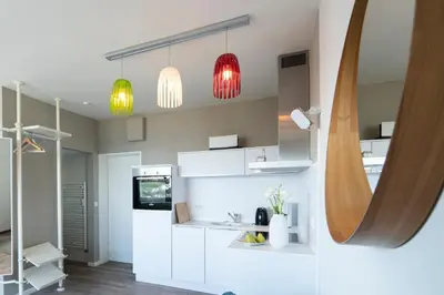 Küche/Küchenzeile in der Unterkunft Ferienwohnung Capolino Suite