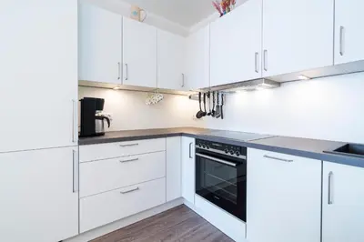 Küche/Küchenzeile in der Unterkunft Ferienwohnung Meeresstrand, App 206