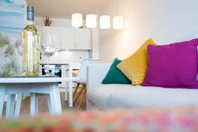 Küche/Küchenzeile in der Unterkunft Ferienwohnung Meeresstrand, App 206