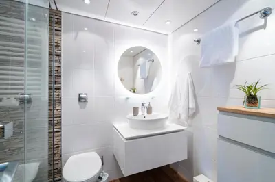 Ein Badezimmer in der Unterkunft Ferienwohnung Nordermole