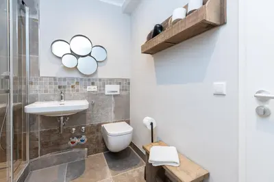 Ein Badezimmer in der Unterkunft Ferienwohnung Puro Blick
