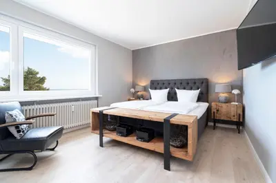 Ein Sitzbereich in der Unterkunft Ferienwohnung Puro Suite