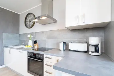 Küche/Küchenzeile in der Unterkunft Ferienwohnung Puro Suite