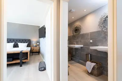 Küche/Küchenzeile in der Unterkunft Ferienwohnung Puro Suite