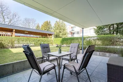 Ein Garten an der Unterkunft Ferienwohnung SuiteBEACH