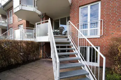 Ein Balkon oder eine Terrasse in der Unterkunft Wohnpark am Mühlenteich - Appartement 27a