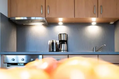 Küche/Küchenzeile in der Unterkunft Wohnpark am Mühlenteich - Appartement 30