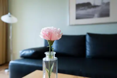 Ein Sitzbereich in der Unterkunft Wohnpark am Mühlenteich - Appartement 32