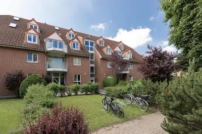 Ein Garten an der Unterkunft Wohnpark am Mühlenteich - Appartement 37