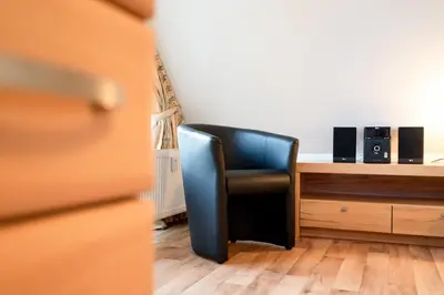 Ein Sitzbereich in der Unterkunft Wohnpark am Mühlenteich - Appartement 39