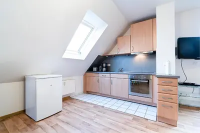 Küche/Küchenzeile in der Unterkunft Wohnpark am Mühlenteich - Appartement 39