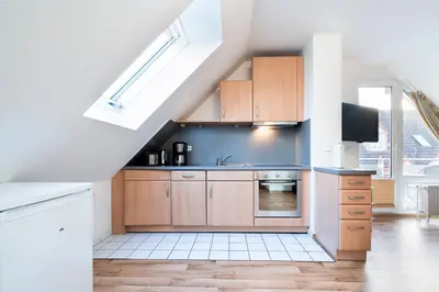 Küche/Küchenzeile in der Unterkunft Wohnpark am Mühlenteich - Appartement 39