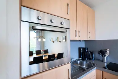 Küche/Küchenzeile in der Unterkunft Wohnpark am Mühlenteich - Appartement 28