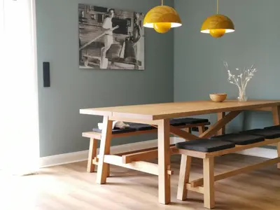 Grundriss der Unterkunft Ferienhaus Urban Fewo Alte Backstube 2-4 Personen WLAN gegenüber vom Strand