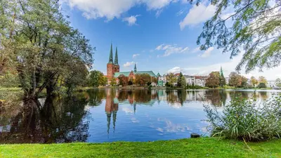 Blick auf einen Fluss in der Nähe der Ferienwohnung