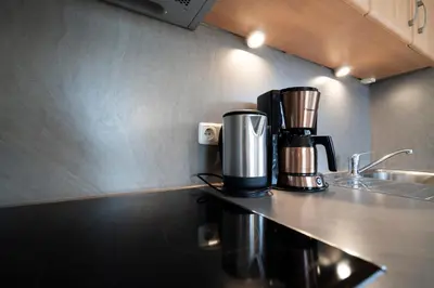 Küche/Küchenzeile in der Unterkunft Wohnpark am Mühlenteich - Appartement 34