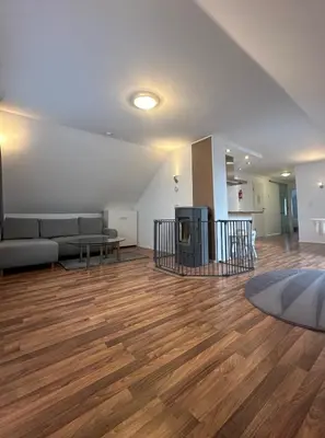 Ein Sitzbereich in der Unterkunft FeWo Haus Lübeck Sereetz Ostsee
