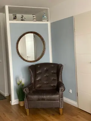 Ein Sitzbereich in der Unterkunft Ostsee Ferienwohnung in Sierksdorf - Hansa Park