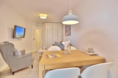 Ein Sitzbereich in der Unterkunft Residenz Ostseestrand Appartement 17