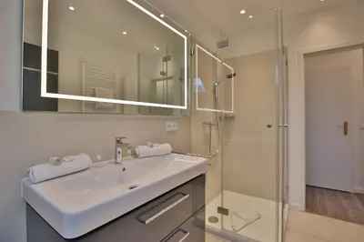 Ein Badezimmer in der Unterkunft Haus am Seehof 6 Seehof