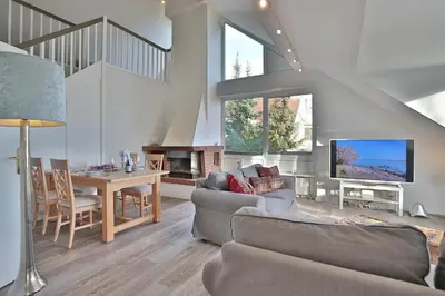 Ein Sitzbereich in der Unterkunft Haus am Seehof 6 Seehof