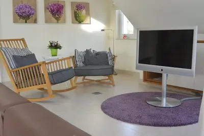 TV/Unterhaltungsangebot in der Unterkunft Ostsee Lodges mit Wellnessbereich