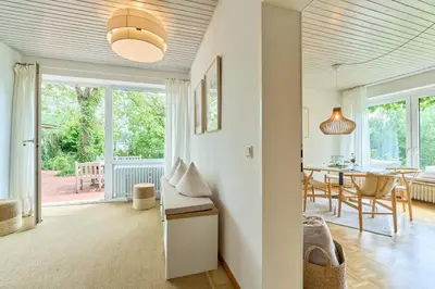 Ein Sitzbereich in der Unterkunft Haus Falkenweg 5 Ferienhaus Falkenweg