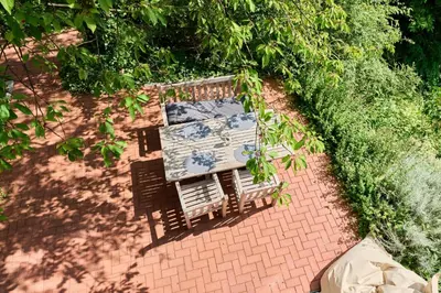 Ein Garten an der Unterkunft Haus Falkenweg 5 Ferienhaus Falkenweg
