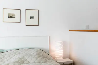 Ein Bett oder Betten in einem Zimmer der Unterkunft Ferienwohnung Studio Copenhagen Timmendorfer Strand