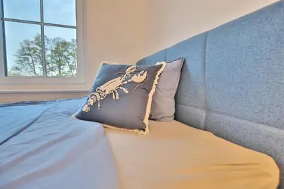 Ein Bett oder Betten in einem Zimmer der Unterkunft Haus Oberdeck 1