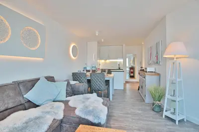 Ein Sitzbereich in der Unterkunft Haus Nautica Nautica Appartement 32