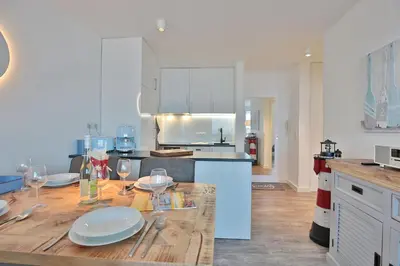Küche/Küchenzeile in der Unterkunft Haus Nautica Nautica Appartement 32