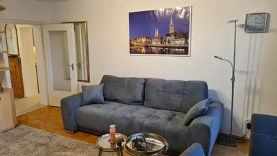 Ein Sitzbereich in der Unterkunft PEMATRA Ferienwohnung Seeschwalbe