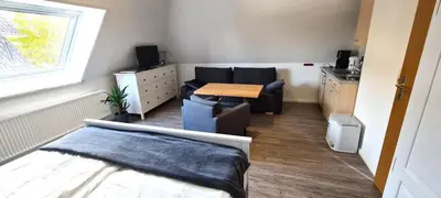 Ein Sitzbereich in der Unterkunft Appartementhaus Müller
