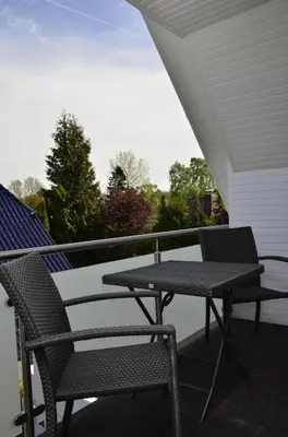 Ein Balkon oder eine Terrasse in der Unterkunft Förster Finkenstrasse