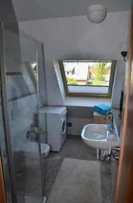 Ein Badezimmer in der Unterkunft Förster Finkenstrasse