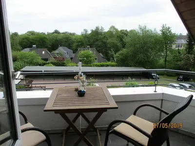 Ein Balkon oder eine Terrasse in der Unterkunft Am Kurpark DG. Whg. Nr.22
