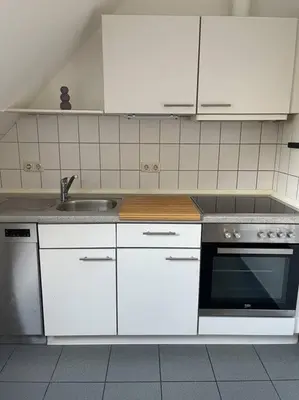 Küche/Küchenzeile in der Unterkunft Wasserblick Stadtidyll 3 Zimmer Apartment Lübeck