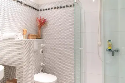 Ein Badezimmer in der Unterkunft Ferienwohnung cozy - Scharbeutz