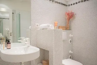 Ein Badezimmer in der Unterkunft Ferienwohnung cozy - Scharbeutz