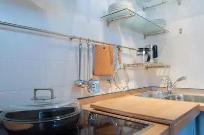 Küche/Küchenzeile in der Unterkunft Ferienwohnung cozy - Scharbeutz