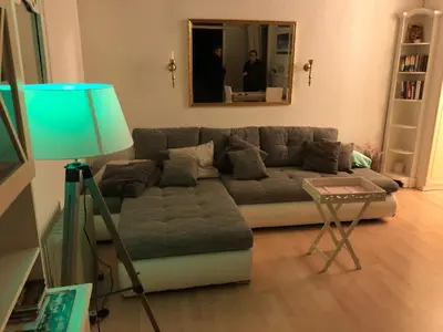 Ein Sitzbereich in der Unterkunft Ferienwohnung- nur 60 Meter vom Strand